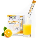 Aurora Nutrascience Nano-Pack Liposomal Vitamin C 粉末饮料混合剂,免疫支持,高强度 3,000 mg 单人服务,30个单人服务包,橙色