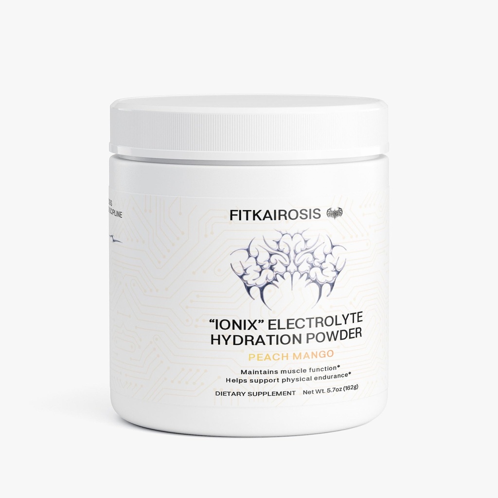 Ionix Electrolyte Hydration Powder - Peach Mango Drink Mix with B Vitamins - Supports Muscle Function & Endurance - Caffeine-Free, Vegan, Keto - 30 Servings, USA Made