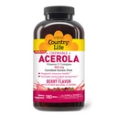 乡村生活 Acerola 维生素 C 综合体, 500 mg, Chewable Berry Flavored Wafers, 支持免疫健康, 180 Wafers, GFCO认证的Gluten Free, AVA认证的Vegan