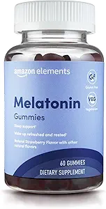 元素 - Melatonin 10 mg Gummys,支持休眠,草莓,60 Counter(前作Revly)