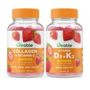 活性Collagen & Vitamin C + Vitamin D3 + Vitamin K2, Gummys Bundle - 大品尝, Vitamin 补充, Gluten Free, GMO Free, Chewuable Gummy (英语).