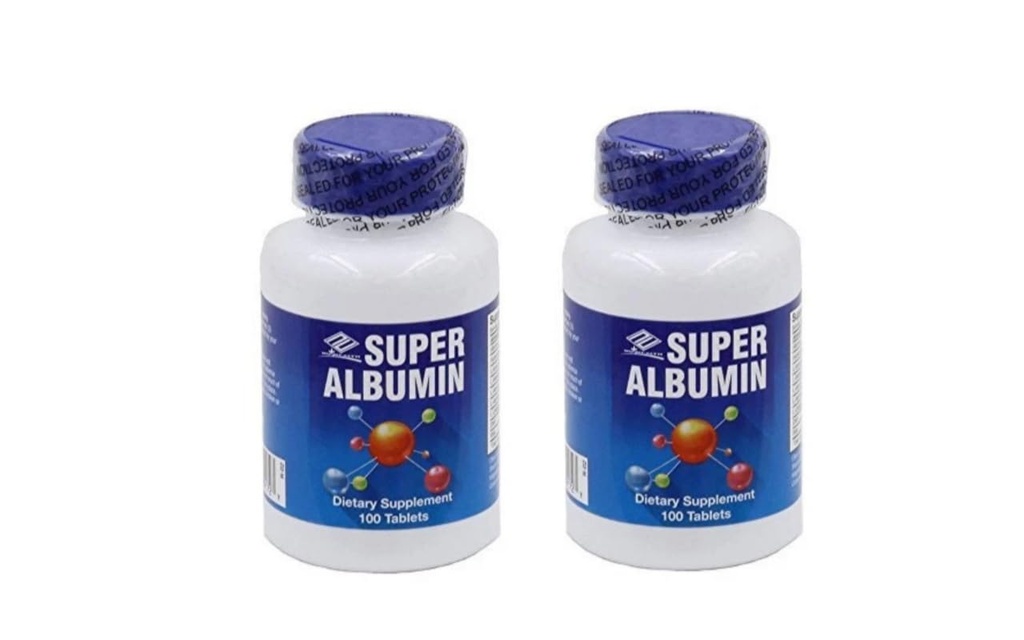 Nu-Health Super Albumin Hydrolyzed Protein Amino Acids, 100 Tabs Pack of 2