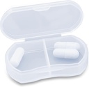 Purse Small Pill Projecter Portable Travel Daily Pill 集装箱 AM & PM Mini Pill 盒 维他命,鱼油, 补充持有器(1 PCS, 白色)