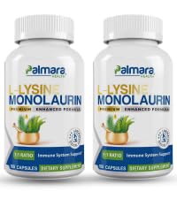Palmara 健康 L-Lysine + Monolaurin 600 mg 1:1 比率(2)