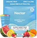 Nectar Energy Booster - 有机咖啡因,B12和电解质 - 无糖和零卡路里 - 健康咖啡,能量饮料和苏达替代品 - 水力和能量补充剂(Variety 18 Powder Packets)