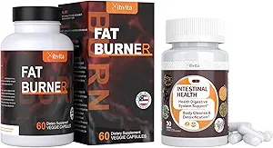 Fat Burner for Men Women & Gut Health Cleanse Detox Capsules, Appetite 抑制剂,代谢药,Belly Fat 燃烧,肠内清洁