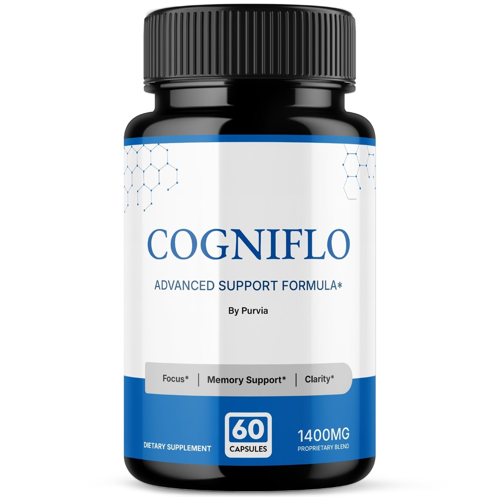 Cogniflo Capsules Advanced Brain Health Support for Focus, Mental Clarity, Memory, Productivity, Premium Supplement Pills for Concentration, Overall Performance, Health & Wellness Pastillas (60 ct)