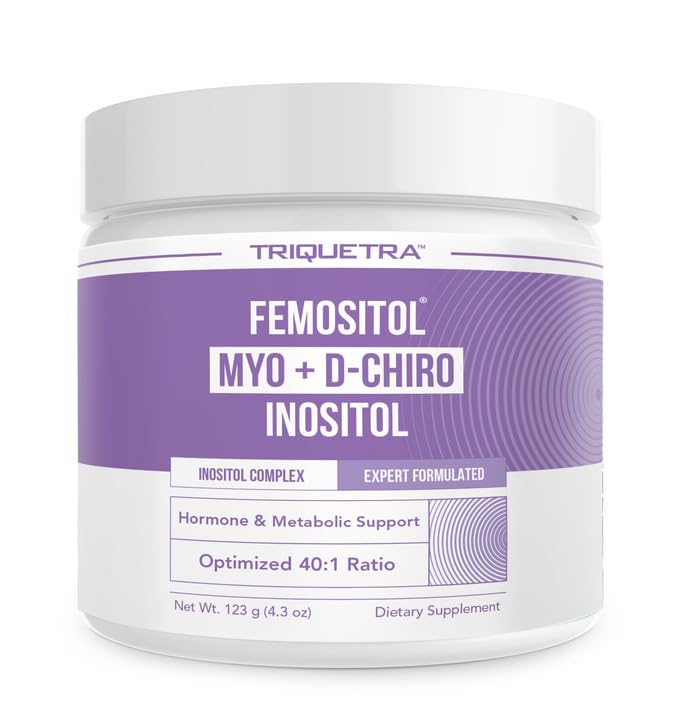 FemoSitol Inositol 粉末 | Myo-Inositol & D-Chiro Inositol 综合体 - 临床证明:40:1 比率(维生素B8) → PCOS,激素平衡和健康骨骼功能支持(123克 - 60 services)