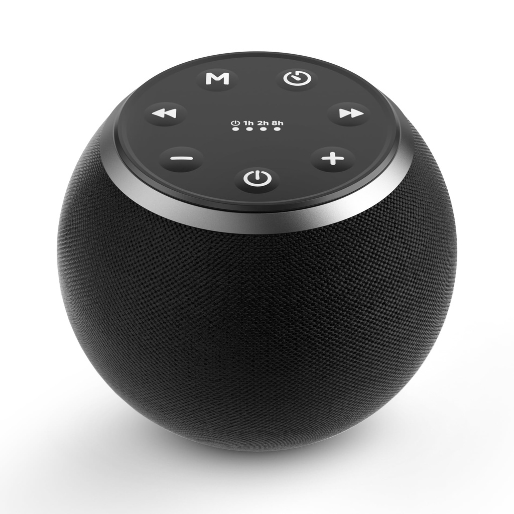 Sound Machine, White Noise Machine, Ultimate Noise Masking for Sleep | 10W Speaker, Premium Sound, Powerful Noise Masking for Snoring, Traffic & Office Privacy, 30 Sounds, Sleep Timer(Black)