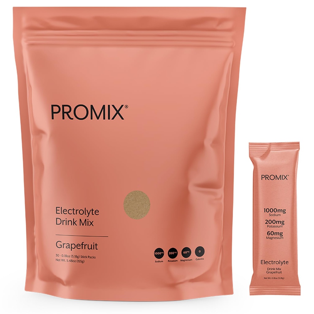 ProMix 营养 电解质 粉状水解包 | 喜马拉雅粉状盐 镁 钾 维生素 C | 无糖-30个计数