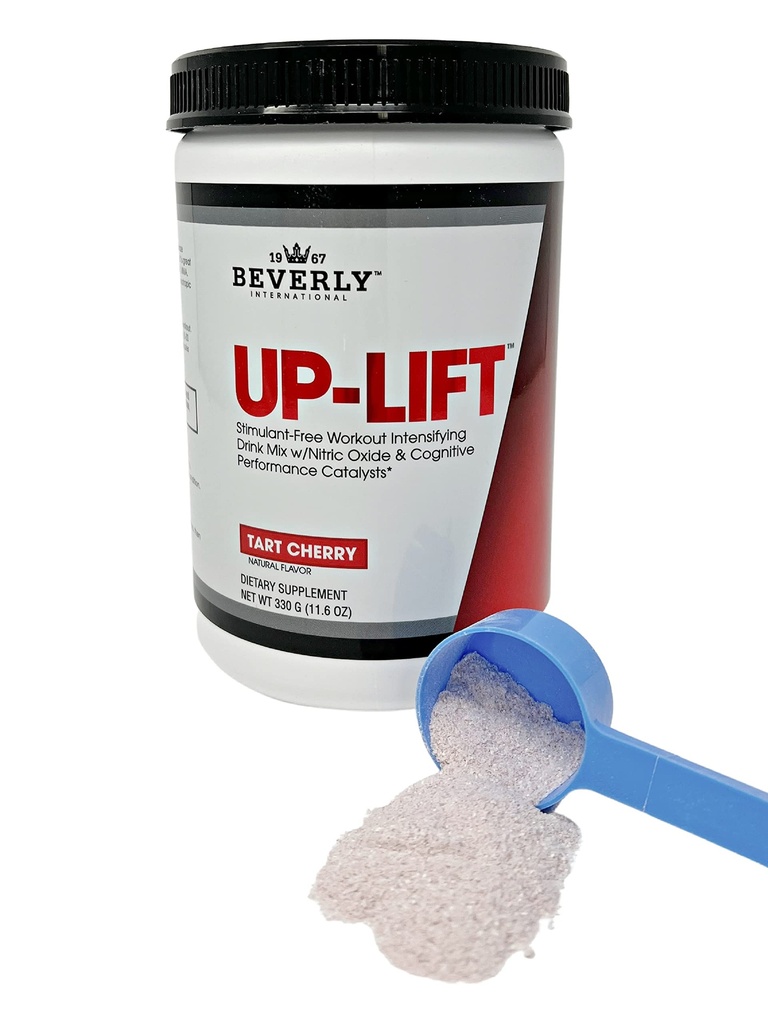 Beverly International Up-Lift Stimulant Free 330 Grams. Workout Energy Drink Mix w/Nitric Oxide & Cognitive Performance Catalysts. UP Your Gaming. Beta Alanine, L-Citrulline, L-Tyrosine.