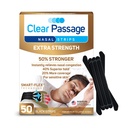 Clear Passage Nasal Strips, Black Extra Strength, 50 Count | Works Instantly to Opens Nasal Passages, Improve Sleep, Reduce Snoring, & Relieves Nasal Congestion Due to Colds & Allergies