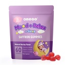 Saffron Gummies for Kids and Teens | Calm, Focus & Mood Support with L-Theanine, Magnesium Glycinate & Lemon Balm | Eases Big Feelings & After-School Stress | No Zombie Mode, No Melatonin, 60 Ct