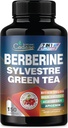 Cadane Berberine 提取 - Berberine 补充 Gymnema Sylvestre, Green Tea & More - 150 Capsules for Immune System, Digestion 健康支持