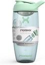 Promix 追逐蛋白质摇摆瓶(24 oz) – 寂静无声的无篮混音器,Leak-Proof Lid,BPA/BPS & Phthate-Free ECOZEN – 蛋白质摇摆,前和后工作滑动的易清摇摆杯