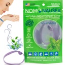 NOMO Nausea Relief Wristband for Pregnancy | Motion Sea Sickness Band with Peppermint Aromatherapy and Acupressure | 30-Second Nausea Relief Band | Petite to Small | Purple| Pack of 2