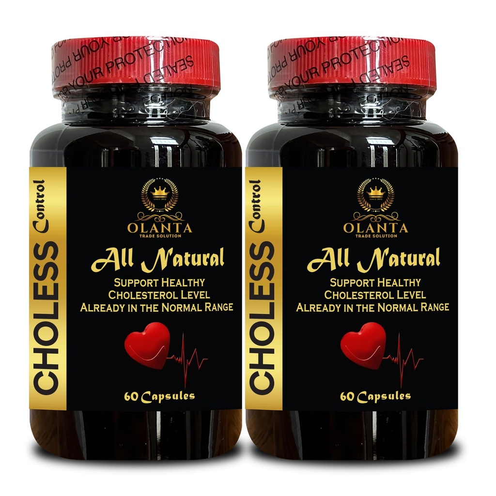 Choless Control Complex with Niacin, Garlic & Cayenne | Advenced Absorption Formula for Lipid Wellness Support - 2 Bottles 120 Capsule
