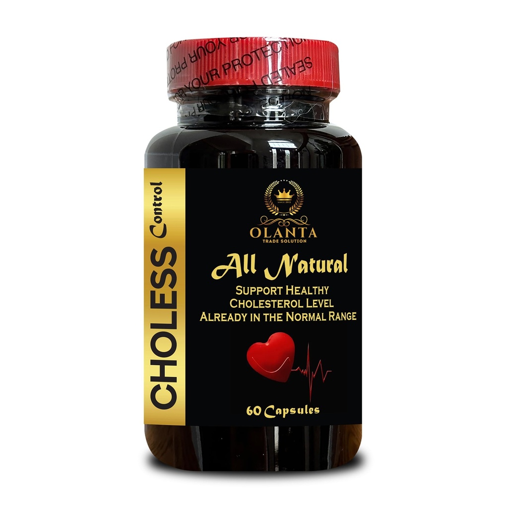 Choless Control Botanical Complex with Niacin Policosanol Guggul Cayenne Garlic | Natural Cholesterol & Lipid Wellness Support | 1 Bottle 60 Capsules