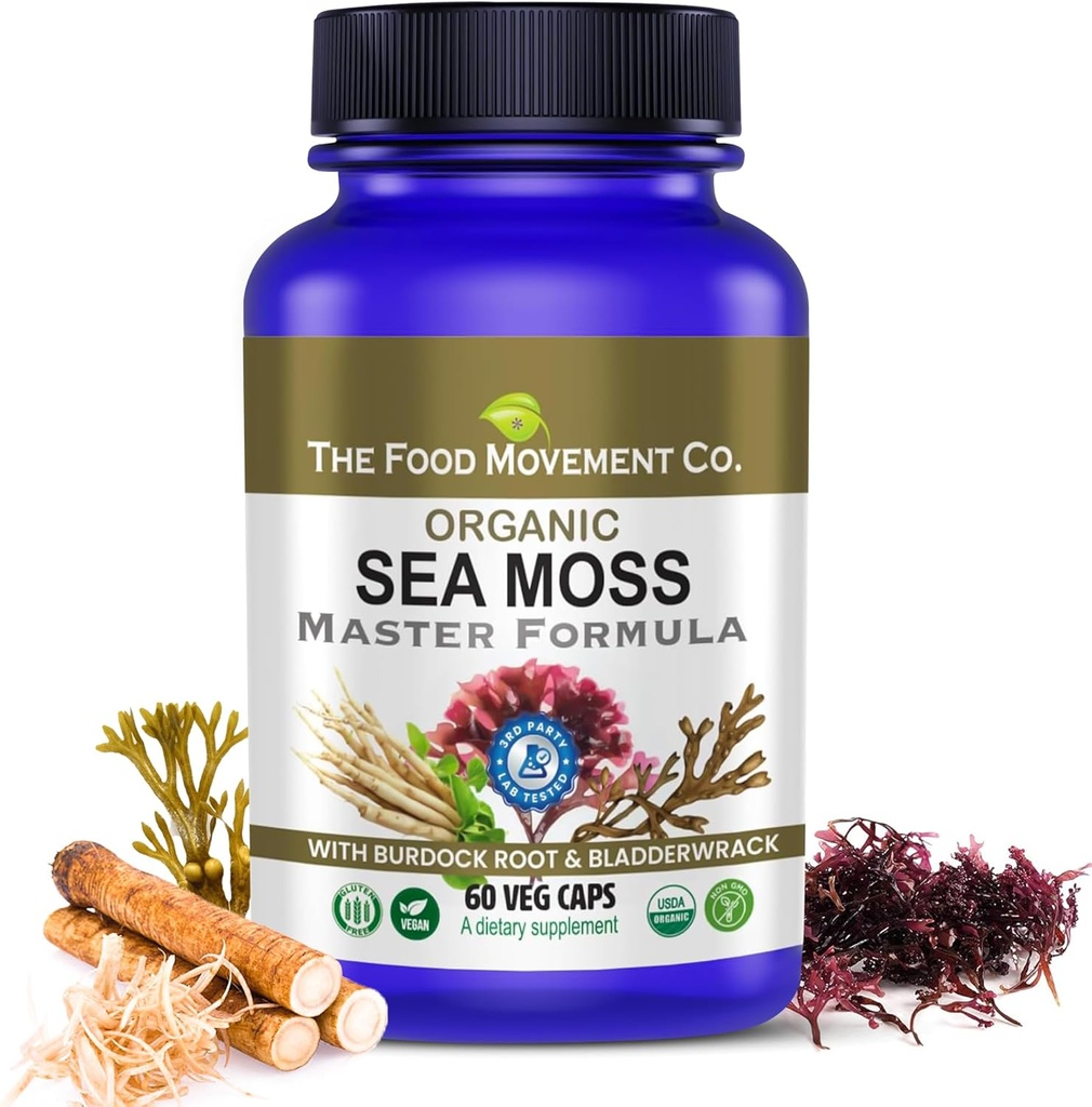 食物运动 CO. Sea Mos Master Formation of Burdock Root & Bladderwrack for Gut Health ===========================================================================================================================================================================================================================