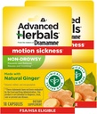 from the Makers of Dramamine, Advanced Herbals with Natural Ginger, for Nausea Relief, Morning Sickness Relief & Motion Sickness_Relief During Travel, 18 Capsules (Pack of 24)