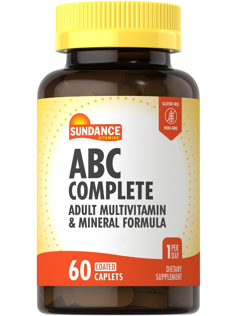 Sundance Multivitamin for Men & Men 配有铁 → 矿物方程 ABC complete → Non-GMO 和 Gluten 免费补编