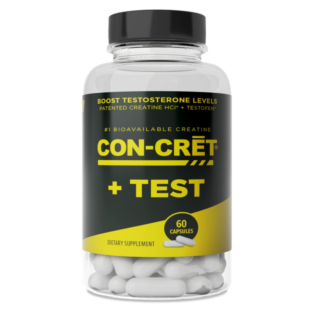 委员会 测试,CON-CRET® 专利Creatine HCl Now with Testofen®, bost Testosterone Levels, 60 Capsules