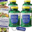Spring Valley Calcium, Magnesium & Zinc Plus Vitamin D Coated Caplets 250 Ct 4 pk (1000 Total) + Vitamin Vitality & Pill Container (6 Items)!