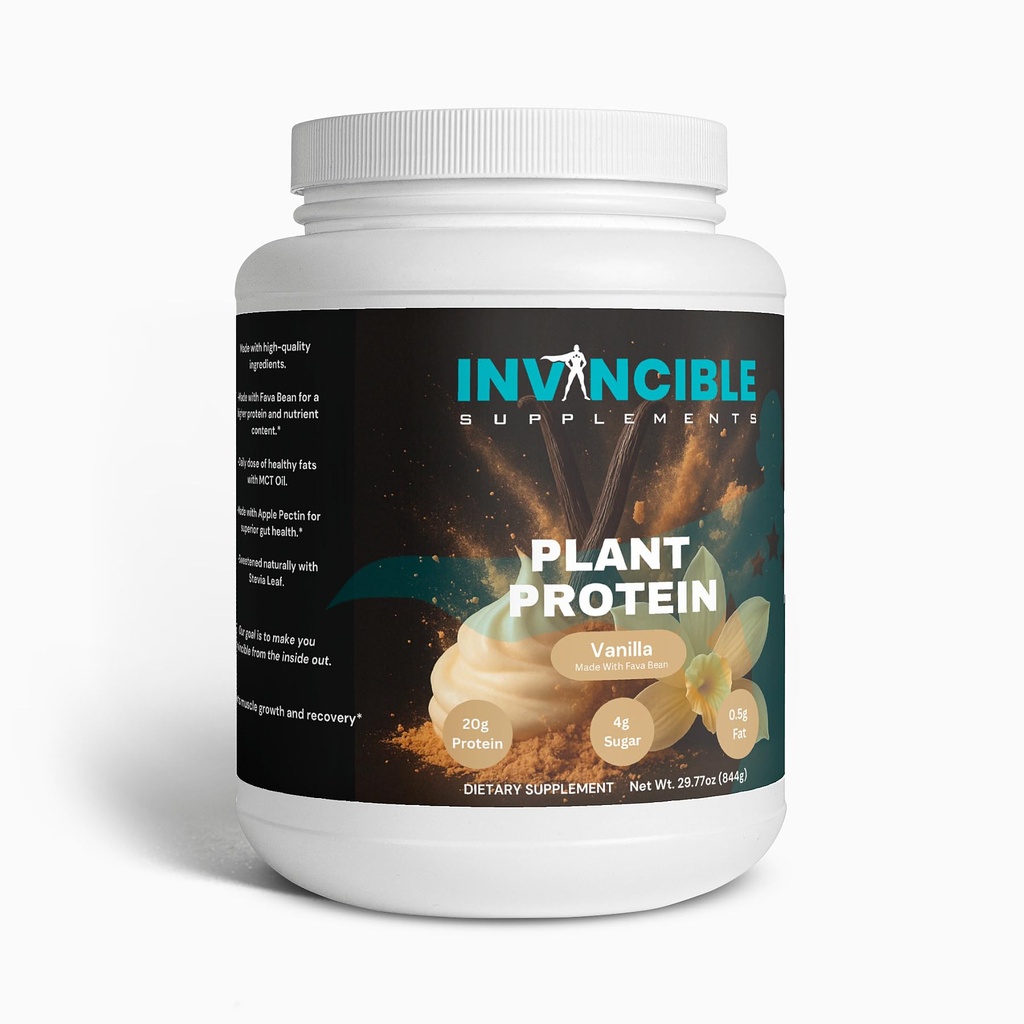 Plant Protein Vanilla | 21g Protein, Dairy-Free, Gluten-Free, Vegan Protein Powder | Muscle Recovery,Smooth Vanilla Flavor | Non-GMO, Keto-Friendly
