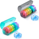 2 Pack Weekly Pill 组织者 7 日 2 时日 Sukuos 大型每日 Pill 病例用于 Pills/维生素/Fish Oil/补充剂, BPA 免费 Pill 盒, 易于清理