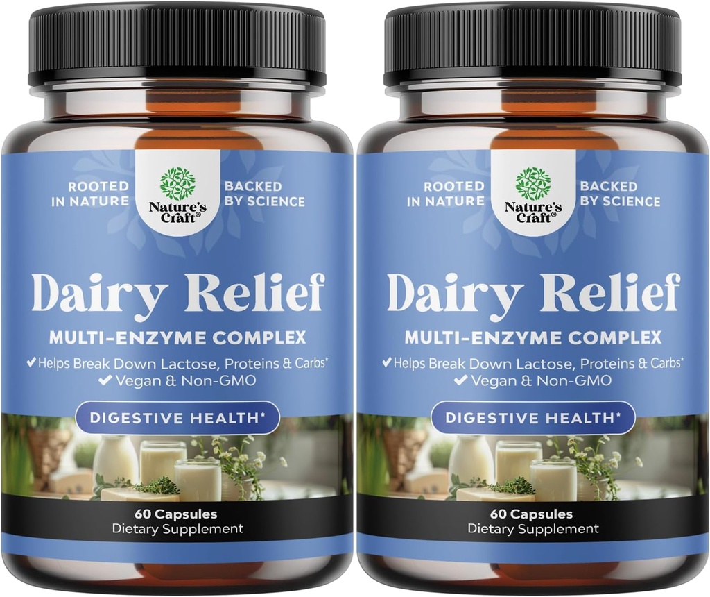 乳糖不耐药 120天供应 - 快速代理乳制品消化酶 - 乳糖不耐药剂用于消化,布洛丁,气体和碳蛋白 - 乳糖不耐药补充剂