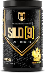 HOSSTIE SILO[9] 基本氨基酸、EAA 和 BCAA 粉剂、电解水力支持、增强肌肉生长和恢复、工作前或工作后饮料、蓝莓柠檬汁、30种服务