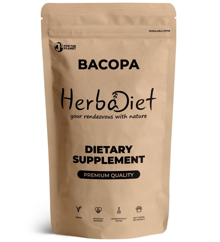 Bacopa Monnieri Extract Powder | 50% Bacosides | Promotes Mental Clarity, Brain Functions, Memory & Attention | Non-GMO, Gluten Free (1.76 oz)