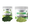 AKI Cruciferous Superfood Blend Powder and AKI Marine Phytoplankton Powder - Plant Based Proteins Ideal to Boost Greens Veggie Smoothie Supplements Vitamins | Vegan & GMO Free