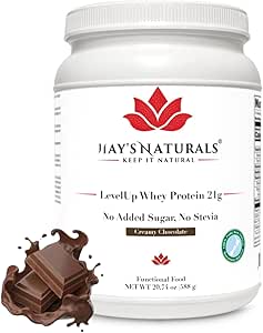 Hay's Naturals LevelUp Whey蛋白粉 - 21g 蛋白质 - 无添加糖,奶油巧克力火焰,构建肌肉和与蛋白质快速恢复
