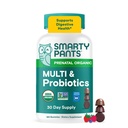SmartyPants Organic Prenatal Vitamins for Women, Multivitamin Gummies: Probiotics, Biotin, Methylfolate, Omega 3 (ALA), Vitamin D3, C, Vitamin B12, B6, A, K2 & Zinc, Choline, 120 Count (30 Day Supply)