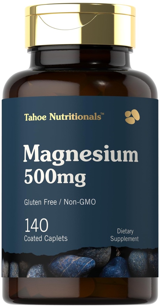Tahoe营养物质 镁 | 500 mg | 140 薄膜 | 非GMO 和 Gluten 免费补充剂