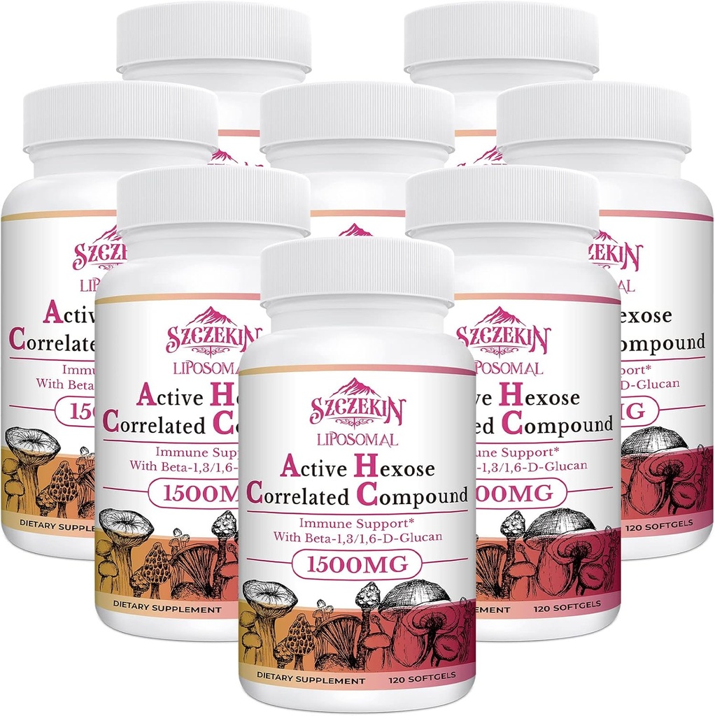 1500mg Liposomal 活性 Hexose Corl相关补编,960 具有天然蘑菇抽取,Immune系统,liver函数,维护T-Cell & Killer细胞活动的软盖子 Beta-Glucans