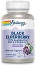 SOLARAY Black Elderberry 提取剂,配有锌、抗生素和维生素C 健康免疫系统支持 30块可切片