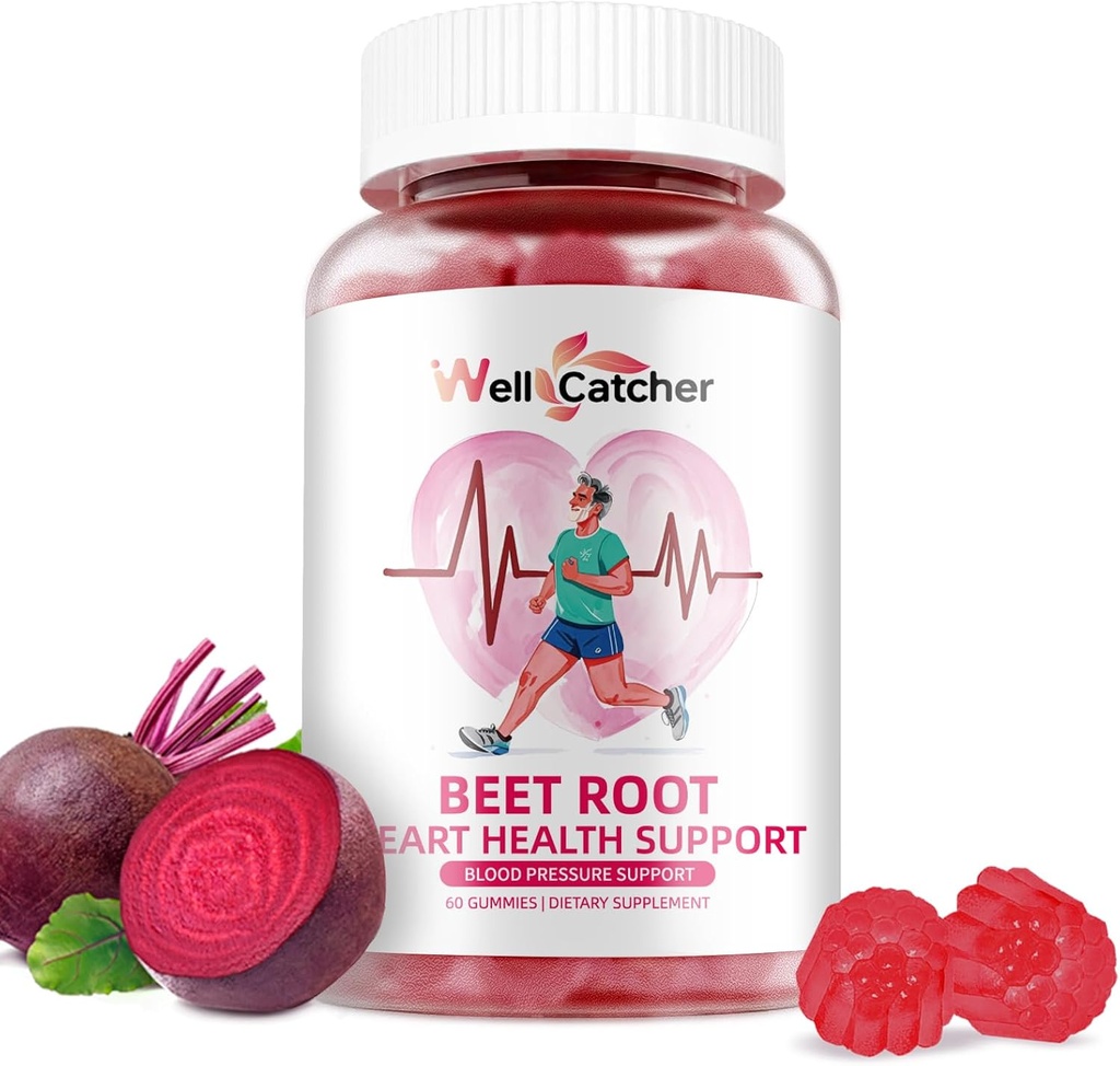 Beet Root Gummys - Beets Chewables for Heart and computing support Nitric Oxide Energy Boots,糖无甜菜 Gummys 配有维生素C D B12 葡萄籽Coenzyme Q10 60cmt的血压补充剂 甜菜无甜菜