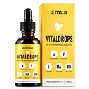 Amua Vitaldrops, with Ashwagandha, Fenugreek, L-Arginine, Beet Root, Energy Boost, Support Healthy Hormone Balance, Targets Hips, Thighs & Booty, Plant-Based and Safe to Take Daily, 60ml