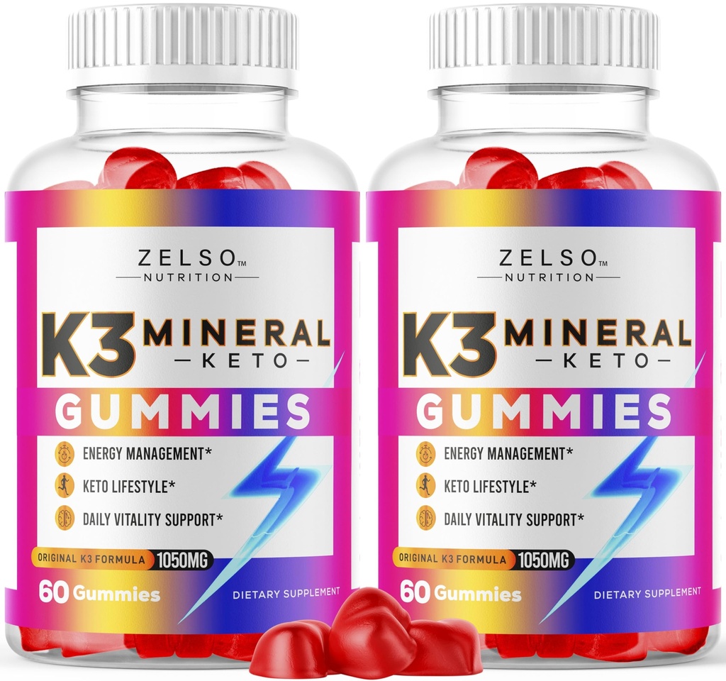 (2包) K3 矿物 Keto Gummys - Keto K3 矿物 Gummys, K3 矿物高级公式 Gummys - K3 维生素补充, Keto ACV Gummys K3 矿物 Gummys - 120 Gummys 2个月