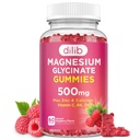 甘化镁 甘化镁 500mg 甘化镁 配有钙,锌,维生素C,B6,D3-Calm Chewable Gummys for Kids & Adults-Sleep, Mood & Muscle Support-Raspberry Flavor, 60 Gummys
