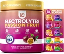 Keppi Electrolytes Powder – Passionlect Flavor – 没有糖水补充剂与钾,镁,钠 – 50 services – Keto, Vegan, Fasting-Friendly, Zero Calorie 电解饮料