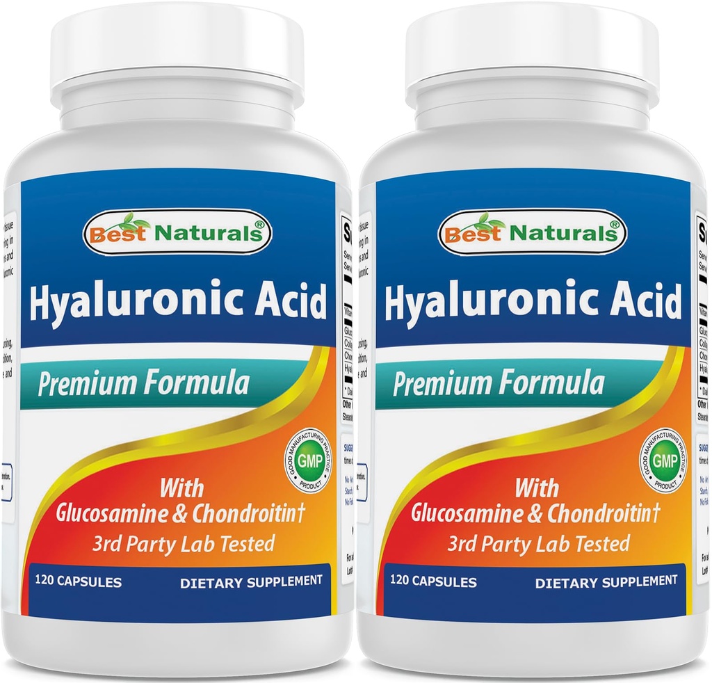 Best Naturals Hyaluronic Acid 100 mg 120 Capsules (Pack of 2)