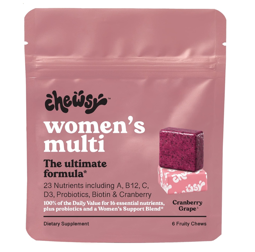 Chewsy - 妇女多维特敏 Chews - 免疫和能源支助,维生素C, B12, A, D, E, Folic Acid, Probiotics, Biotin - 6天供应