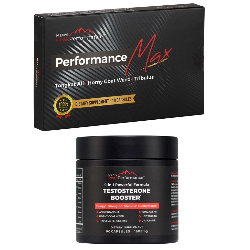 MEN'S PeakPerformance Ultimate Masculinity Maximiser Bundle - Endurance, Stamina, Drive, and Energy