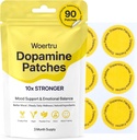 Dopamine Patches Extra Strength – 90 Count Plant-Based Vegan Mood Balance Patch for Men & Women – Supports Dopamine & Serotonin Balance – 3 Months Supply