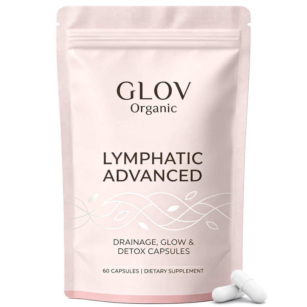 Glov Lymphatic Advanced Drainage Glow Detox, 60 Capsules | Glov Lymphatic Advanced Capsules,with Antioxidants & Plant-Based Ingredients, for Everyday Routine