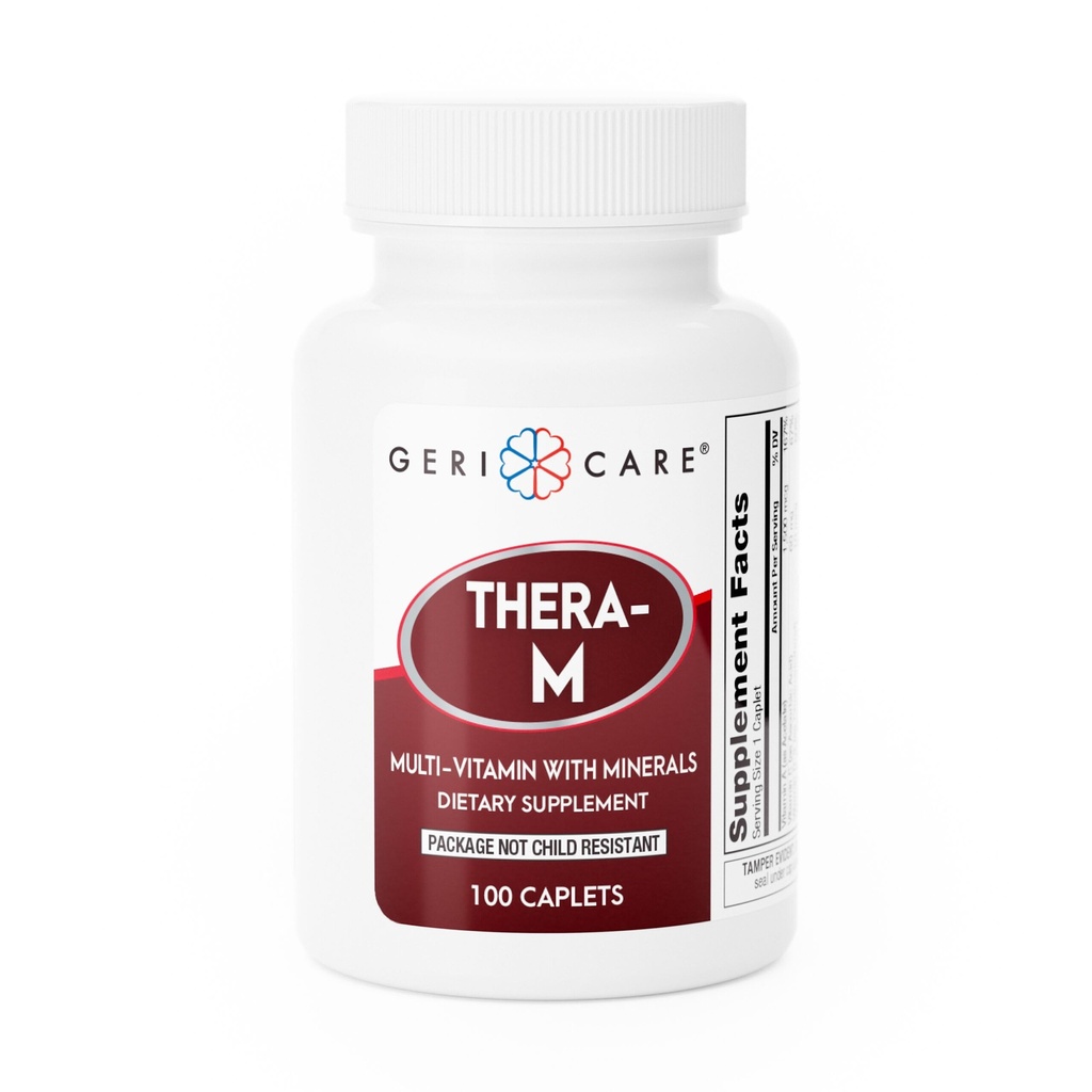 GeriCare Thera M Multivitamin Caplets,《维生素和矿物的混合剂,确保最大营养支持抗氧化剂保护补编》,100 Counter (Pack of 1)