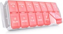 Take Mag Weekly Medical Pill Organizationer 2 Times aday, Easy filled AM PM Pill Box,大型能力快速补药7天药丸病例/维生素/鱼油/补充剂(已登记)